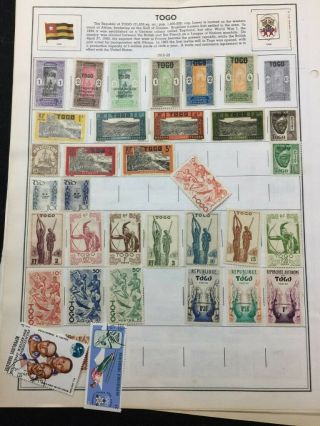 Treasure Coast Tcstamps 16,  Pages Of Old Togo Postage Stamps 717
