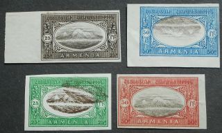 Armenia 1920 Regular Issue,  Color Varieties/shifts,  Mi H6 - H8,  Mh
