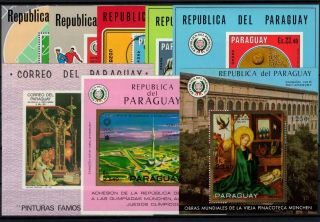 P109836/ Paraguay / Mini - Sheets / Lot 1969 – 1970 Mnh 124 E