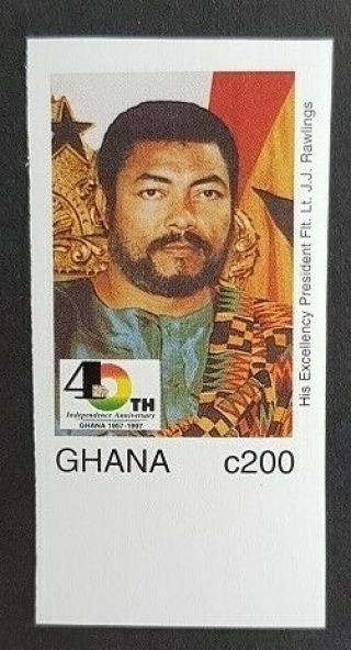 Ghana Pres.  Rawlings Withdrawn 22nd Of March Not Listed By Scott Imperf