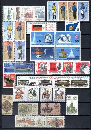 East - Germany/gdr/ddr: All Stamps Of 1986 In A Year Set Complete,  Mnh