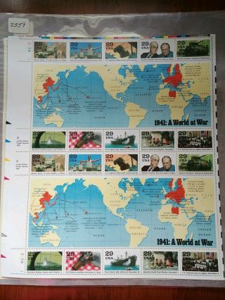 Us Stamp 2559 Wwii - A World At War 29c,  Sheet Of 20 Mnh