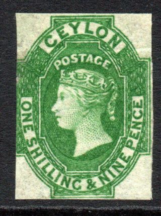 Ceylon 1/9 Stamp C1857 - 99 Mounted Sg11 (tiny Gum Tone)