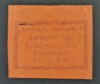 Nystamps Venezuela Local Stamp 1 H $27 Signed