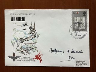 Arnhem,  Montgomery Of Alamein,  Signed First Day Cover