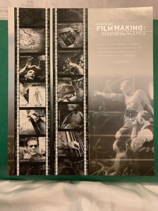 Us Postage Stamps Full Sheets 2002 American Film Making
