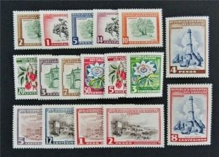 Nystamps Uruguay Stamp 605 - 621 Og Nh $40