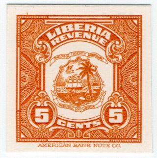 (i.  B) Liberia Revenue : Duty Stamp 5c (abn Proof)