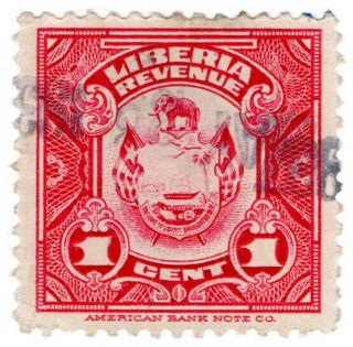 (i.  B) Liberia Revenue : Duty Stamp 1c