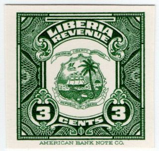 (i.  B) Liberia Revenue : Duty Stamp 3c (abn Proof)