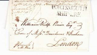 Portsmouth Hampshire 1783 Ship Letter From Jamaica Long Letter Re Slavery