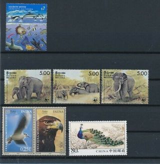 D276138 Fauna - Nature - Fish Birds Selection Of Mnh Stamps