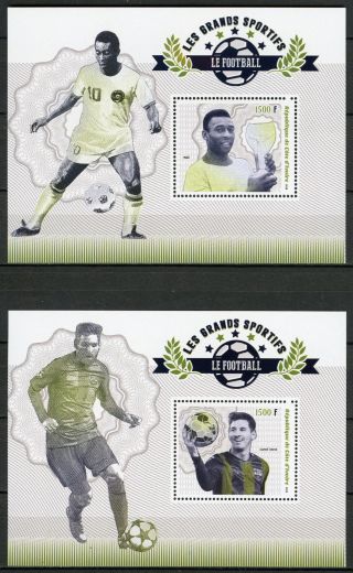 Ivory Coast 2018 Mnh Football Lionel Messi Pele 2x 1v S/s Soccer Sports Stamps