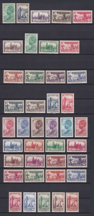 Ivory Coast 1936 - 1944,  Sc 112 - 151,  Cv $35,  Mh