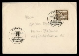 Dr Who 1937 Germany Essen Pictorial Cancel C134496
