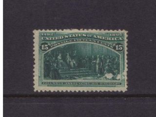 Us Scott 238,  1893 15c Columbian Exposition,  Unused/hr, .  99c Start,