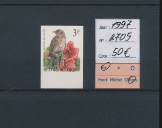 Lk46190 Belgium 1997 Buzin Art Birds 3f Stamp Imperf Mnh Cv 50 Eur