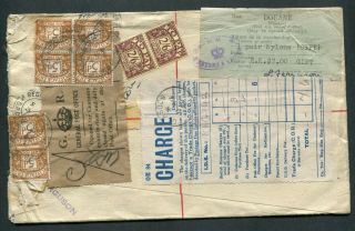1950 Hong Kong GB KGVI 25c P.  S.  Registered Envelope PSRE (uprated 2 x 80c) to UK 2