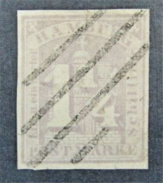 Nystamps German States Hamburg Stamp 9a $85