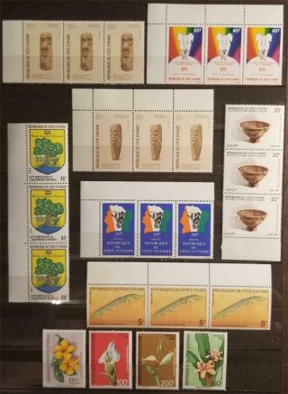 Ivory Coast Africa Stamp Lot Mnh Og E2460