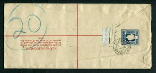 1947 Hong Kong GB KGVI 25c P.  S.  Registered Envelope PSRE (uprated $2.  40c) to UK 2