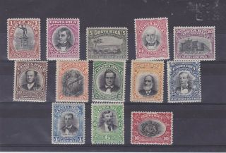 Costa Rica 1901,  03,  Two Sets Of Private Reprints,  Mnh N260