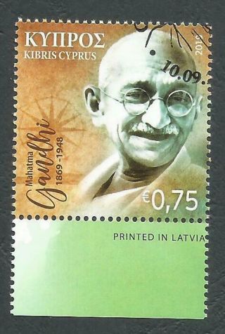 Cyprus Stamps 2019 150th Birth Anniversary Of Mahatma Gandhi - Cto (k983)