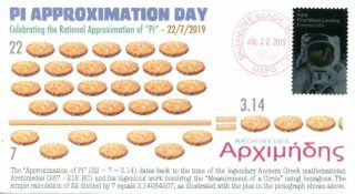 Coverscape Computer Designed " Pi Approximation Day " (22/7/2019) Event Cover