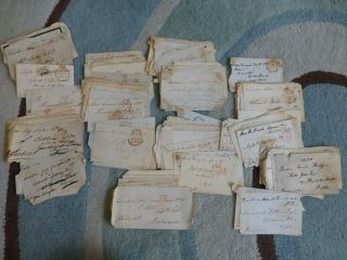 Ireland - 1820 - 1850 Huge Lot Fronts From Estate - 170,  Items