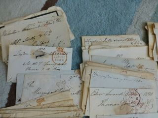 IRELAND - 1820 - 1850 Huge lot FRONTS from estate - 170,  items 2