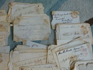 IRELAND - 1820 - 1850 Huge lot FRONTS from estate - 170,  items 5