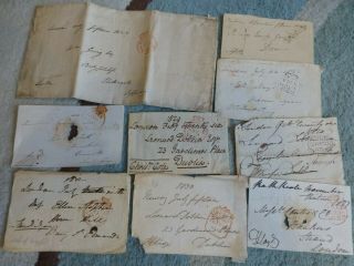 IRELAND - 1820 - 1850 Huge lot FRONTS from estate - 170,  items 6