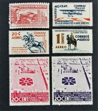 Nystamps Mexico Stamp C80 - C86 Og H $48