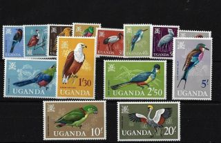 Uganda Sg113/126,  1965 Birds Mounted