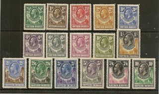 Northern Rhodesia 1925 - 29 Kgv Set To 10/ - Sg1/16