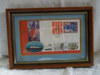Farewell To Hong Kong Framed Philatelic Cover Signed By Margaret Thatcher