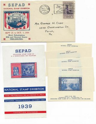 1939 - Event Cover - Sepad - National Stamp Exhibition - Philadelphia,  Pennsylvania