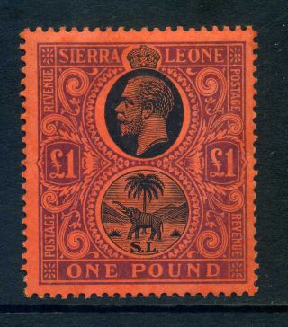 Sierra Leone 1912 £1 Fine Mnh Sg 128