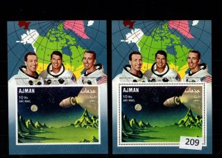 /// Ajman - Mnh - Space - Spaceships - Maps - Perf,  Imperf - Astronauts