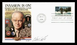 Dr Who 1994 Fdc Wwii 50th Aniv D - Day Fleetwood Calle Signed Cachet E66126