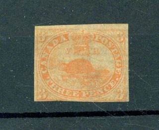 Canada 1852/57 3d (sg 22) Thin Soft Horiz.  Ribbed Paper Cat £4,  750.  (s515)