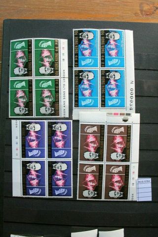 Hong Kong China Block Of 4 Winston Churchill Stamps Mnh (ros5784)