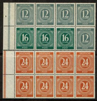Occupation Stamps,  1948 Two Complete Booklet Panes,  Mnh €54 Cv (mi 123/24)
