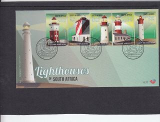 South Africa 2014 Lighthouses First Day Cover Fdc