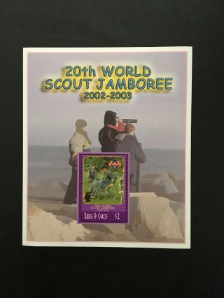 B16.  Turks & Caicos 20th World Scout Jamboree Ss.  Sc 2651.  2002.  Mnh.  Cv $5.  00