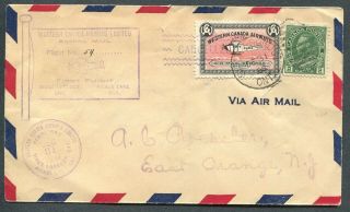 Canada " Admiral " Foreign Destination Air Mail Cover To East Orange,  N.  J.