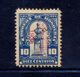 Honduras = Scott C33a Of 1930 Reading Down Overprint Error Cv$1,  500.  00