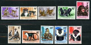 Congo 1971,  Scott 735 - 744.  And Hinged,  Complete Series