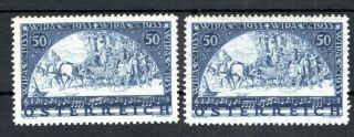 Austria,  1933,  Wipa,  Two Very Scarce Stamps In Both Papers,  Mh