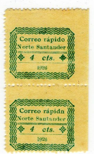 Colombia - Scadta,  Cosada - 4c Pair With " Rapidn " Error - Pos 24 - 1926 - Rrr